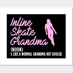 inline skate grandma Posters and Art